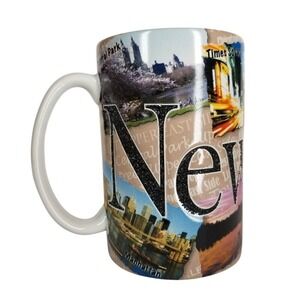Americaware New York City Landmarks Souvenir Coffee Mug Glitter Accent 2007